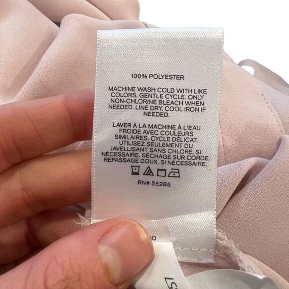 3 for $30! Express pink chiffon blouse - Picture 5 of 9